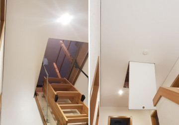 Spanndecken im Treppenhaus